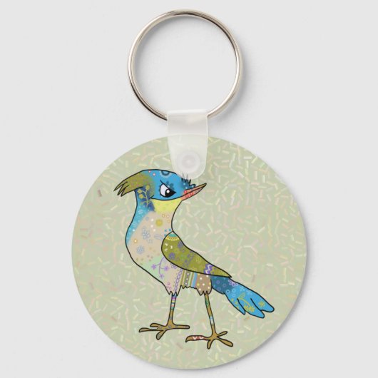 Crazy Vogel Sleutelhanger (Voorkant)