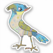 Crazy Vogel  Sticker (Voorkant)