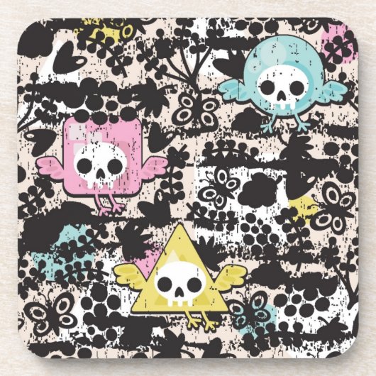 Crazy vogelpatroon drankjes onderzetter (Voorkant)