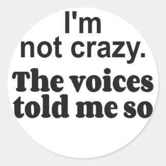 Crazy voices bf ronde sticker