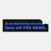 Crazy Voices FOX NEWS Bumpersticker (Voorkant)