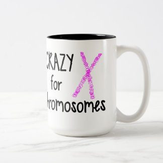 Crazy voor chromosomen KoffieMok Tweekleurige Koffiemok