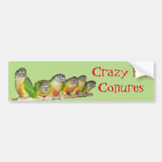 Crazy voor Conures! Bumpersticker