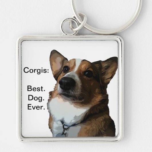 Crazy voor Corgis Sleutelhanger (Voorkant)