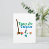 Crazy voor Croquet Briefkaart (Staand voorkant)