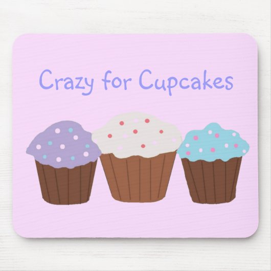 Crazy voor Cupcakes Muismat (Voorkant)