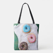 Crazy voor Donuts | Gepersonaliseerd Tote Bag (Achterkant)