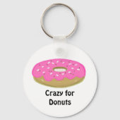 Crazy voor Donuts Sleutelhanger (Voorkant)