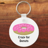 Crazy voor Donuts Sleutelhanger (Voorkant)
