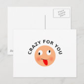 Crazy voor jou briefkaart (Voorkant / Achterkant)