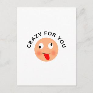 Crazy voor jou briefkaart