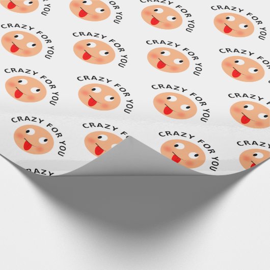 Crazy voor jou cadeaupapier (Hoek)