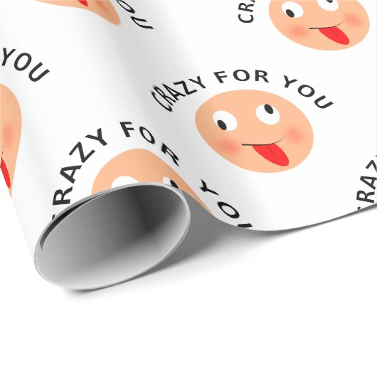 Crazy voor jou cadeaupapier (Rol Hoek)