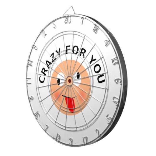 Crazy voor jou dartbord (Voorkant Rechts)