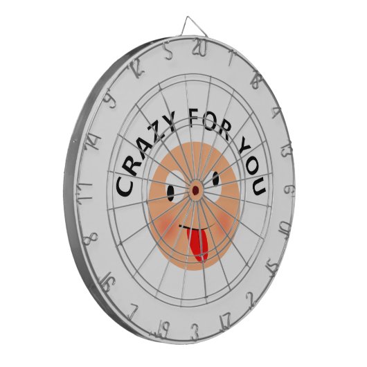 Crazy voor jou dartbord (Voorkant Links)