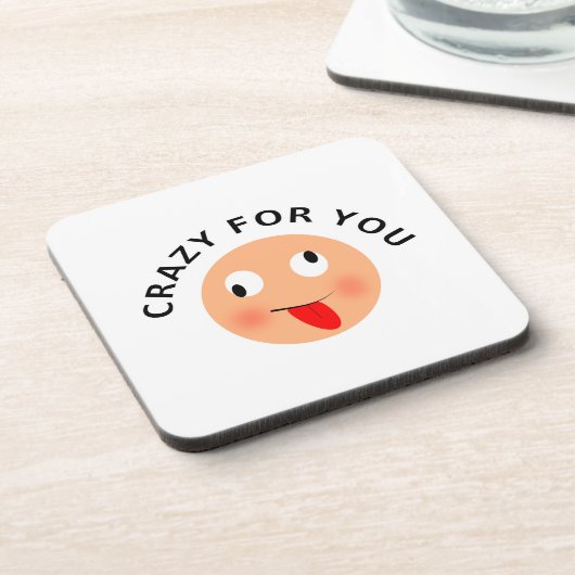 Crazy voor jou drankjes onderzetter (Linkerzijde)