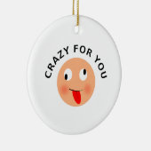 Crazy voor jou keramisch ornament (Rechts)