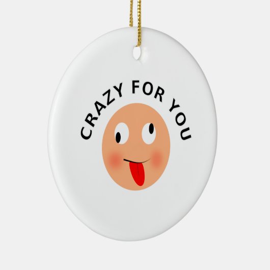 Crazy voor jou keramisch ornament (Rechts)