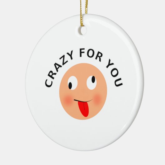 Crazy voor jou keramisch ornament (Links)