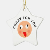 Crazy voor jou keramisch ornament (Links)