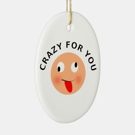 Crazy voor jou keramisch ornament (Rechts)