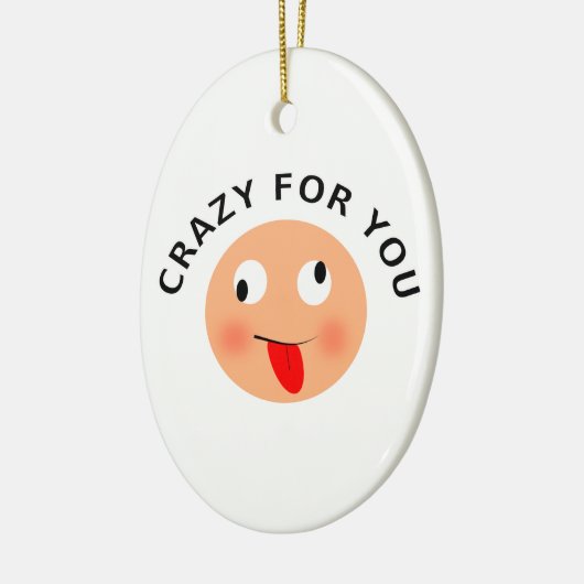 Crazy voor jou keramisch ornament (Links)