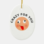 Crazy voor jou keramisch ornament (Voorkant)