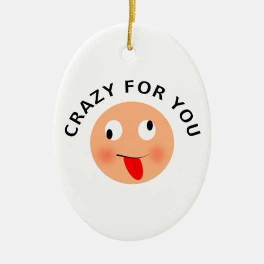 Crazy voor jou keramisch ornament (Voorkant)