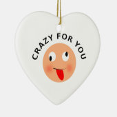 Crazy voor jou keramisch ornament (Rechts)