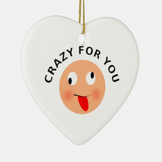 Crazy voor jou keramisch ornament (Rechts)