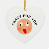 Crazy voor jou keramisch ornament (Voorkant)