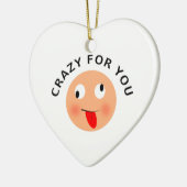 Crazy voor jou keramisch ornament (Links)