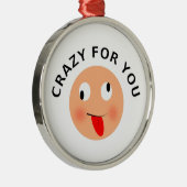 Crazy voor jou metalen ornament (Rechts)