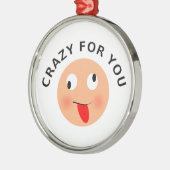 Crazy voor jou metalen ornament (Links)