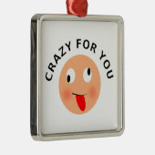 Crazy voor jou metalen ornament (Rechts)