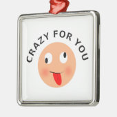 Crazy voor jou metalen ornament (Links)