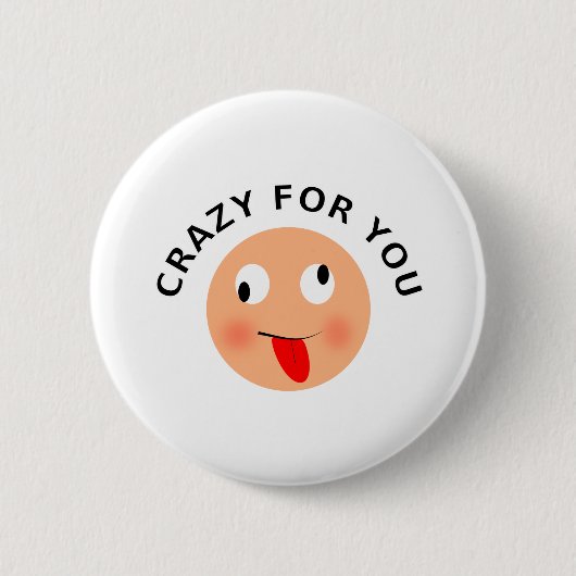 Crazy voor jou ronde button 5,7 cm (Voorkant)