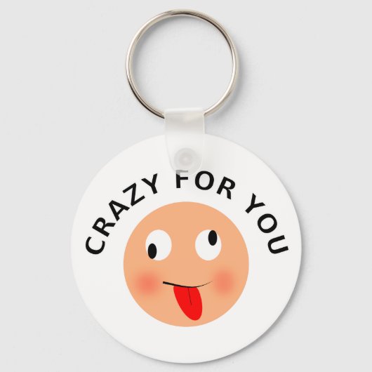 Crazy voor jou sleutelhanger (Voorkant)