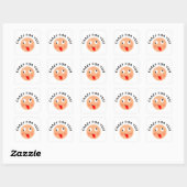 Crazy voor jou vierkante sticker (Vel)