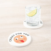 Crazy voor jou zandsteen onderzetter (Zijkant)