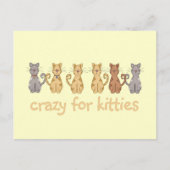 Crazy voor Katten Tshirts en geschenken Briefkaart (Voorkant)