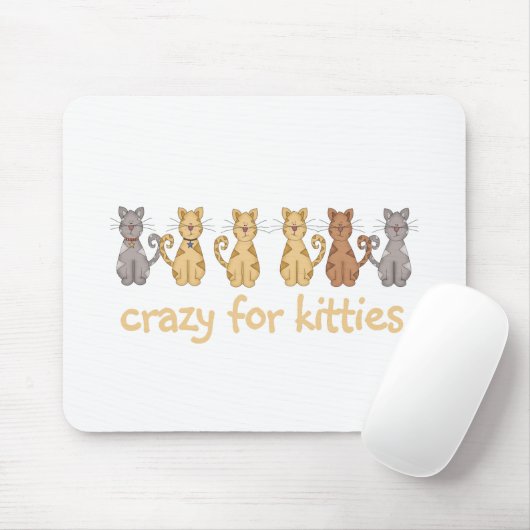 Crazy voor Katten Tshirts en geschenken Muismat (Met muis)