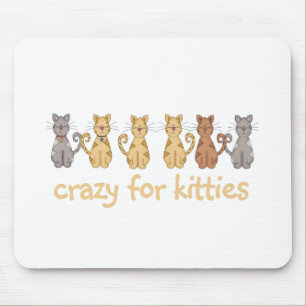 Crazy voor Katten Tshirts en geschenken Muismat