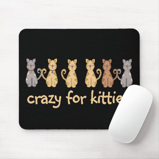 Crazy voor Katten Tshirts en geschenken Muismat (Met muis)