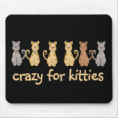 Crazy voor Katten Tshirts en geschenken Muismat (Voorkant)