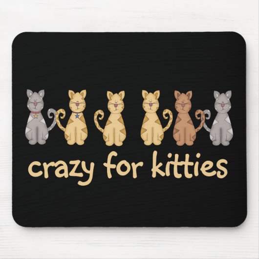 Crazy voor Katten Tshirts en geschenken Muismat (Voorkant)