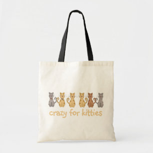 Crazy voor Katten Tshirts en geschenken Tote Bag