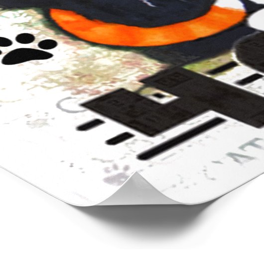 Crazy voor kattenkunst afdrukken poster (Hoek)