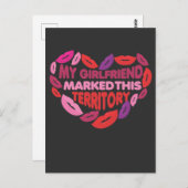Crazy Vriendin Territory BoyVriend Relatie Briefkaart (Voorkant / Achterkant)