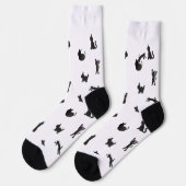 crazy watercolor cat socks sokken (Links)